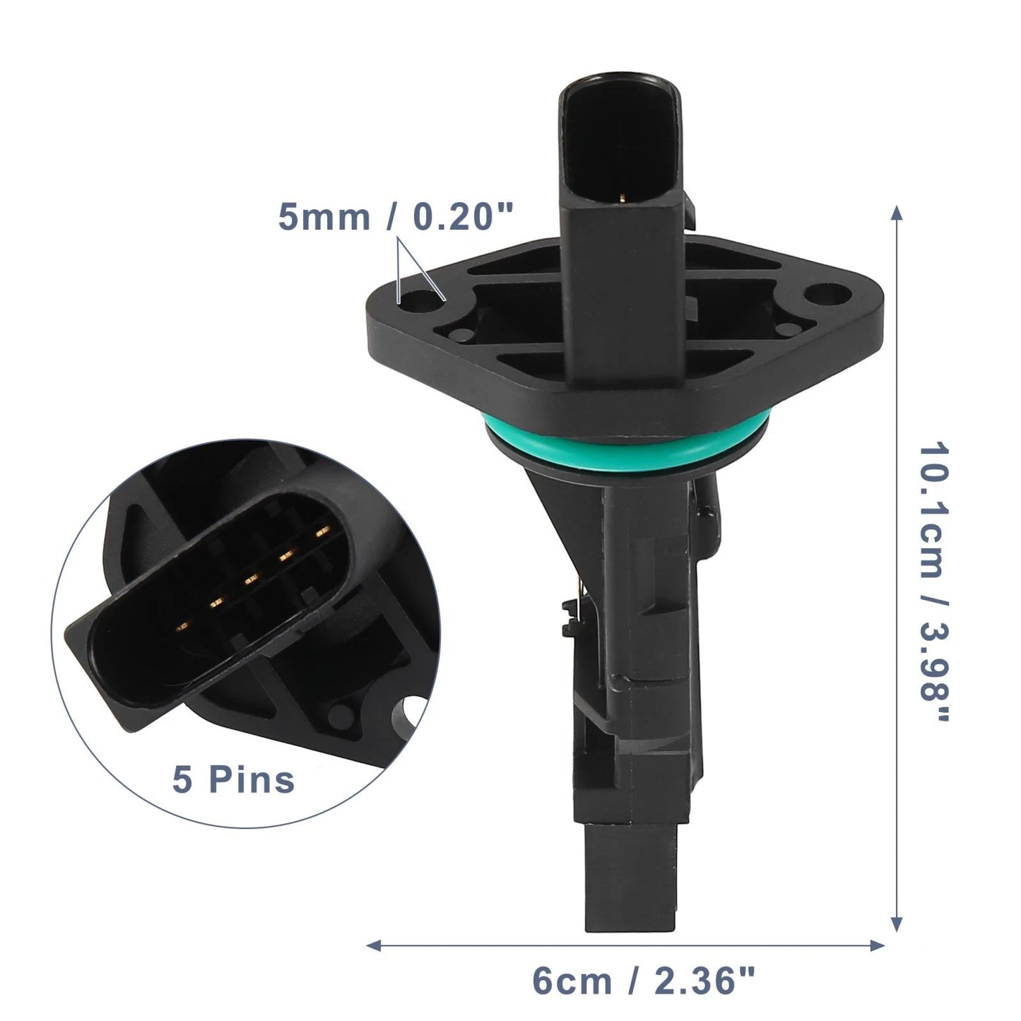 Mass Air Flow Meter Sensor 5 Pin for Ford Mustang