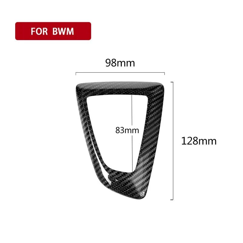 Dry Carbon Fiber Gear Shift Cover Knob Panel Surround For BMW 1 2 3 4 5 Series
