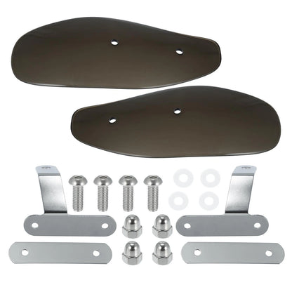 Motorcycle Handlebar Handguards 2 x Protectors for Harley & Honda Smoked
