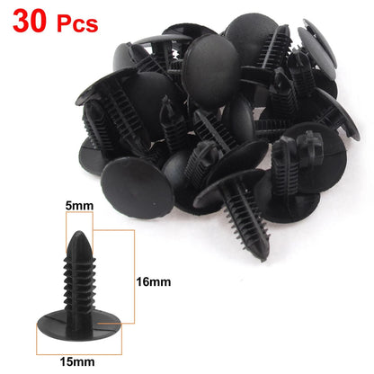 Rivets / 30pcs 5mm / Car Trim Boot Plastic Rivets Push Clip for Toyota