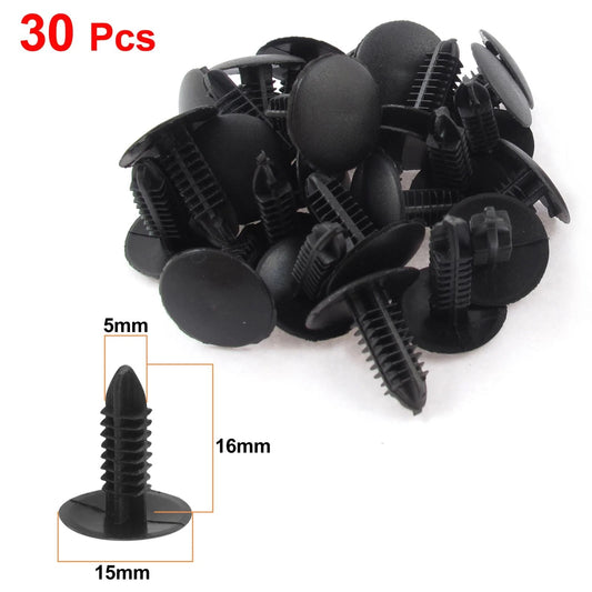 Rivets / 30pcs 5mm / Car Trim Boot Plastic Rivets Push Clip for Toyota