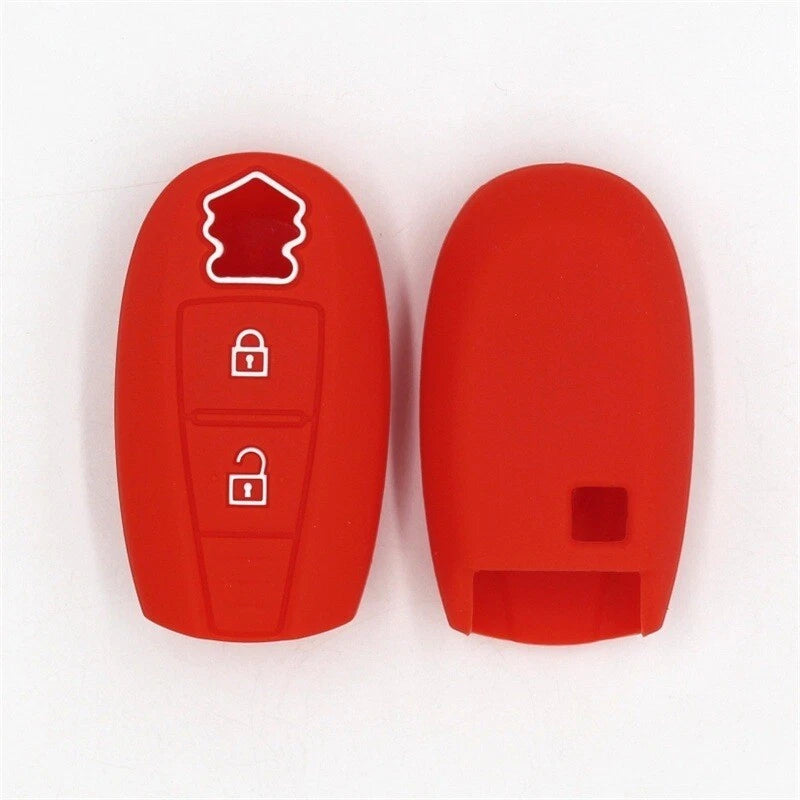 Red Key Silicone Shell FOB Cover Fit For SUZUKI SX4 Swift Vitara S-CROS