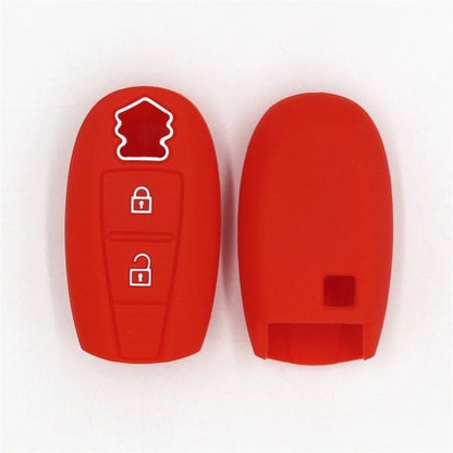 Red Key Silicone Shell FOB Cover Fit For SUZUKI SX4 Swift Vitara S-CROS