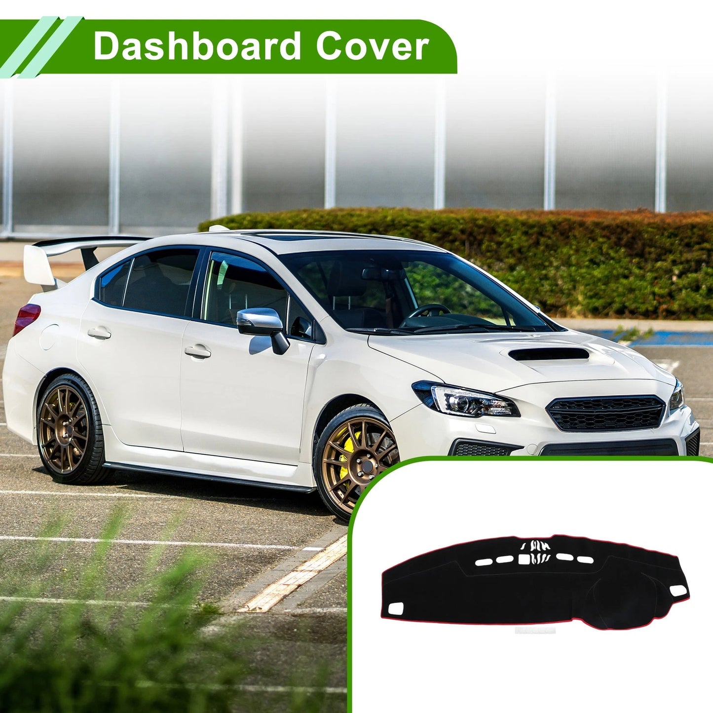 Dashboard Cover Mat for Land Rover Discovery 3 (2005-2009) Black Red