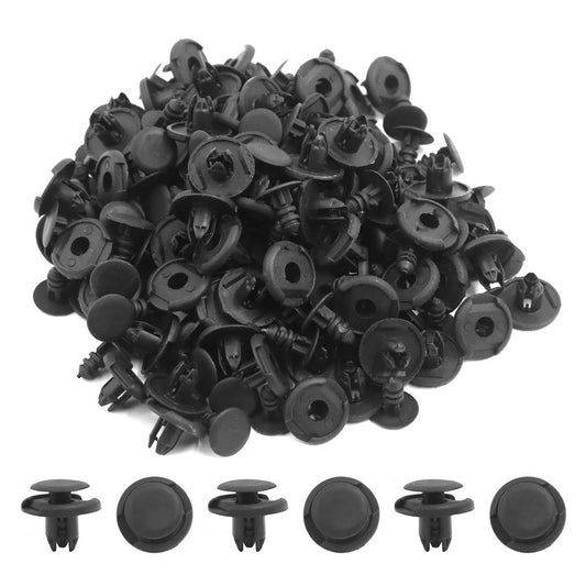 100 Pcs Black Plastic Rivets Clips for Toyota Suzuki