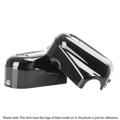 Rear Axle Cover Caps for Harley Softail (2008-2017) Black/Chrome