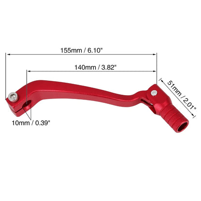0.39 inch Aluminum Alloy Shift Lever Folding Gear Shifter Red for Motorcycle