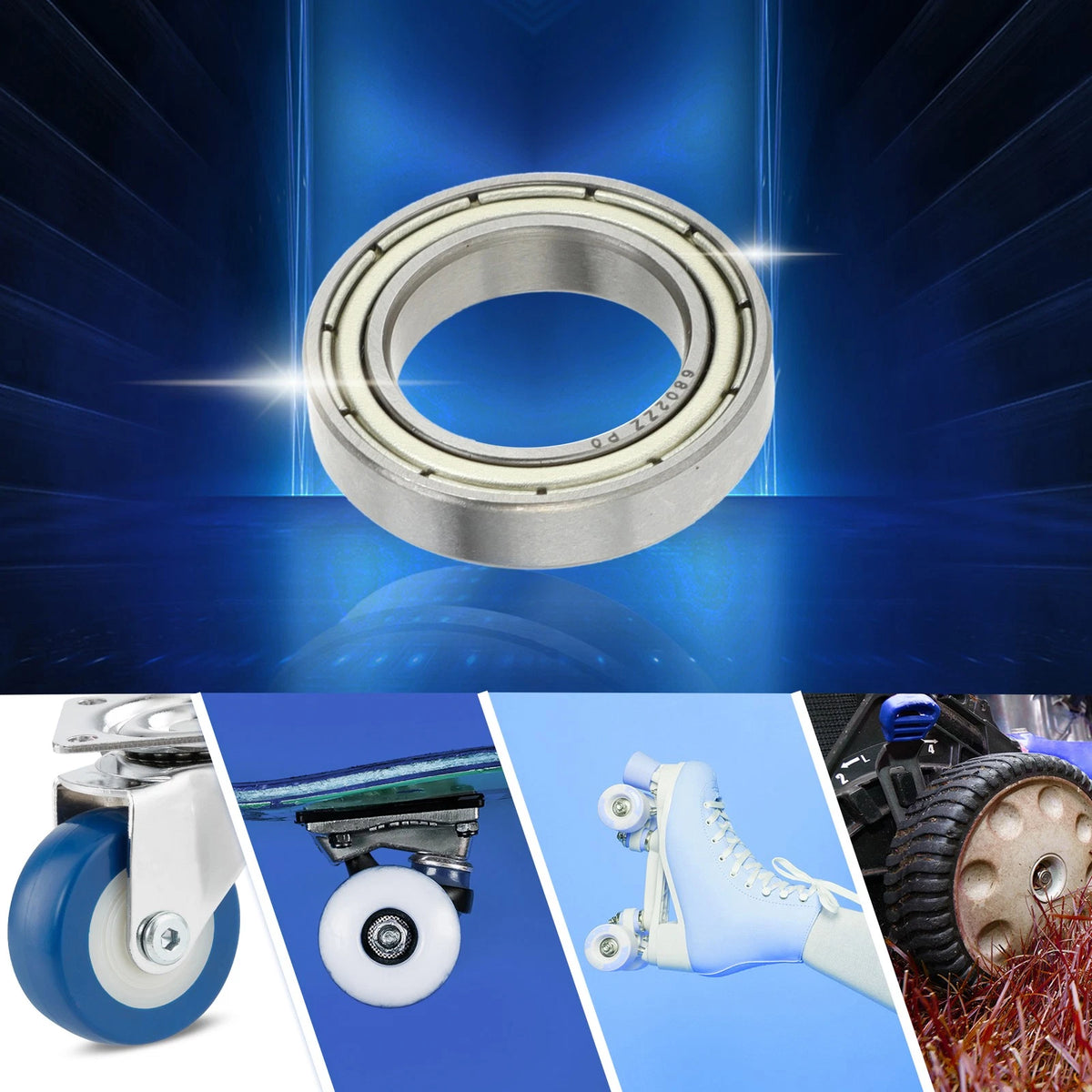 Deep Groove Ball Bearings 15x24x5mm for Scooter Skateboard Wheel
