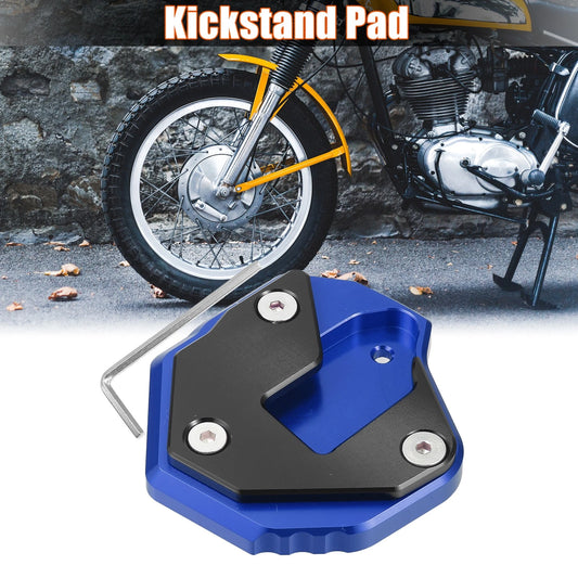 Set Motorcycle Kickstand Stand Pad Black Blue for SUZUKI Hayabusa GSX1300R