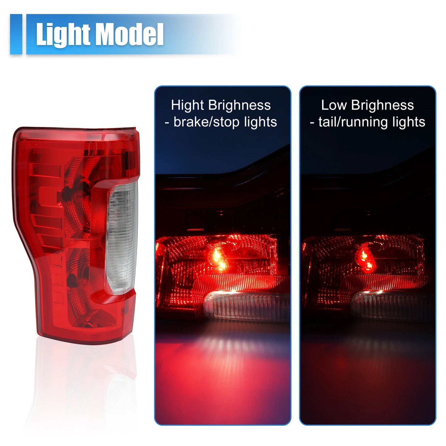 Car Tail Light Assembly for Ford F-250 F-350 Super Duty (2017-2019)