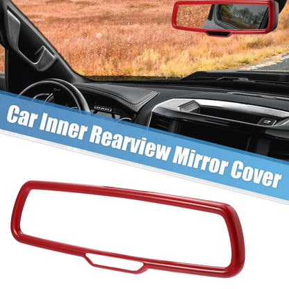 Interior Rearview Mirror Cover Trims ABS Red for Dodge Challenger (2015-2020)