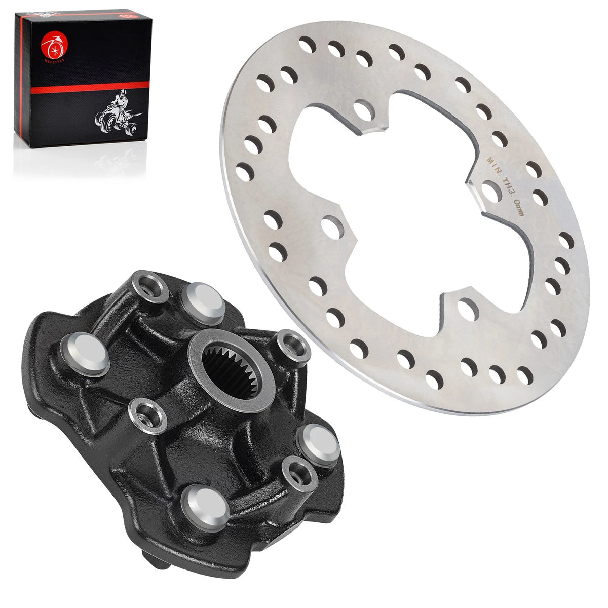 Wheel Hub Brake Disc Front LH/RH for Honda Rancher 420 Foreman 500 (2005–2014)