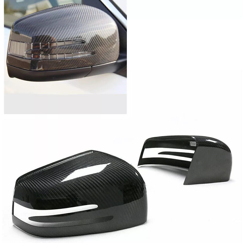 Carbon Fiber Mirror Covers for Mercedes-Benz G W463 X166 W166 GLE GLS (2012-2023)