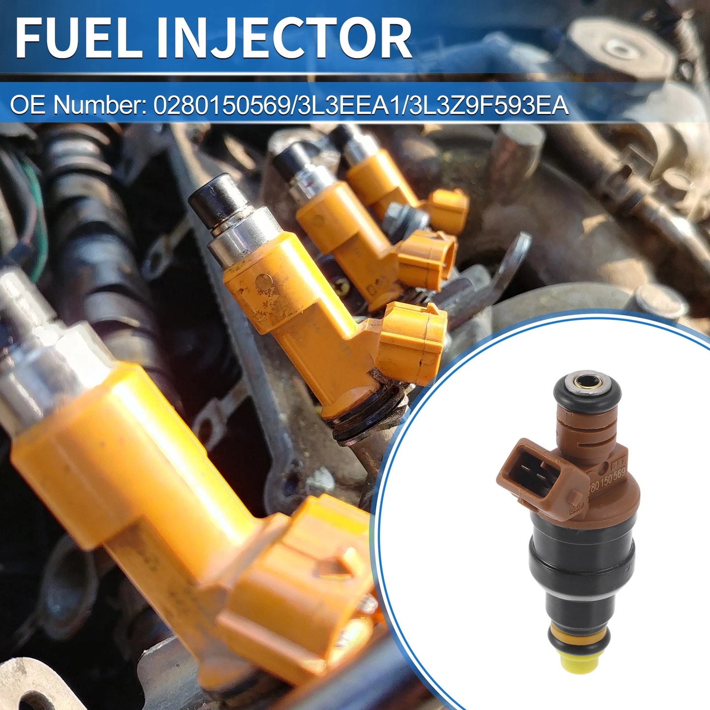 Fuel Injector 1 x No.0280150569 for Ford F-150 4.6L (2003)
