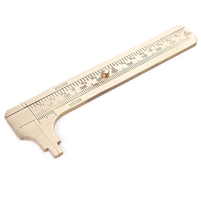 4 Inch Brass Caliper Sliding Vernier Ruler Gauge for Gem & Bead Measuring