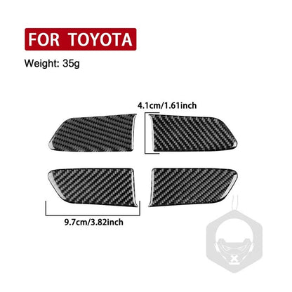 Soft Carbon Fiber Interior Door Handle Panel Set for Toyota Corolla 2019-2024