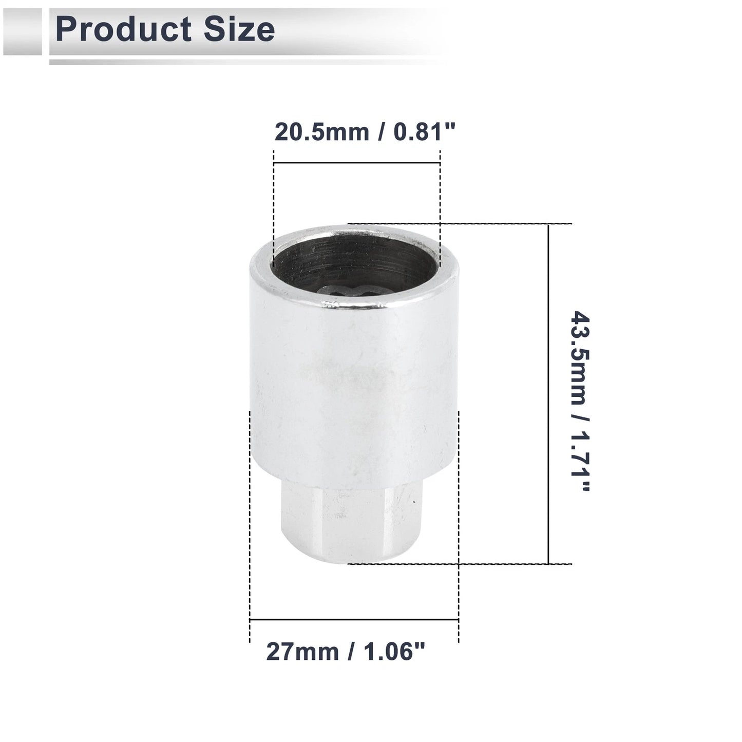 D Wheel Lock Lug Nut Antitheft Key Socket for Toyota
