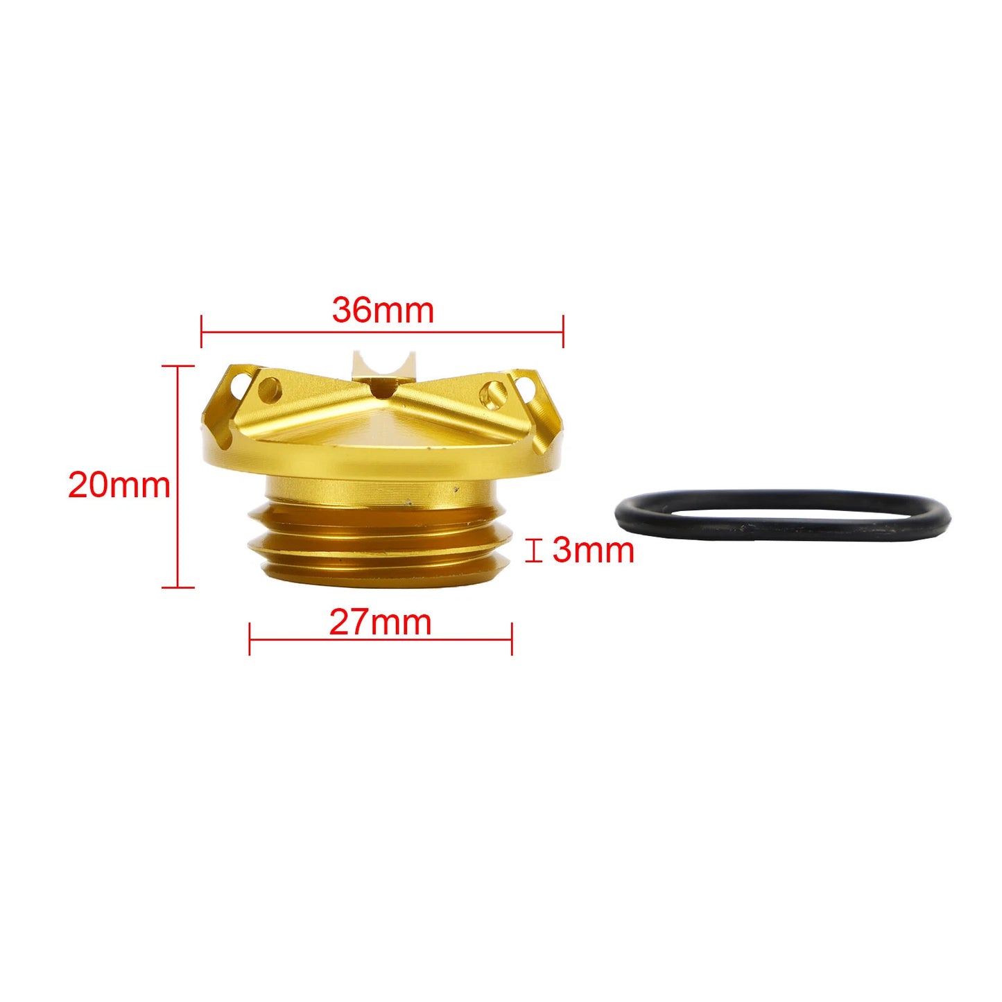 Oil Filler Plug Gold for Yamaha MT-03, MT-07, MT-10, MT-25 (2016-2023)