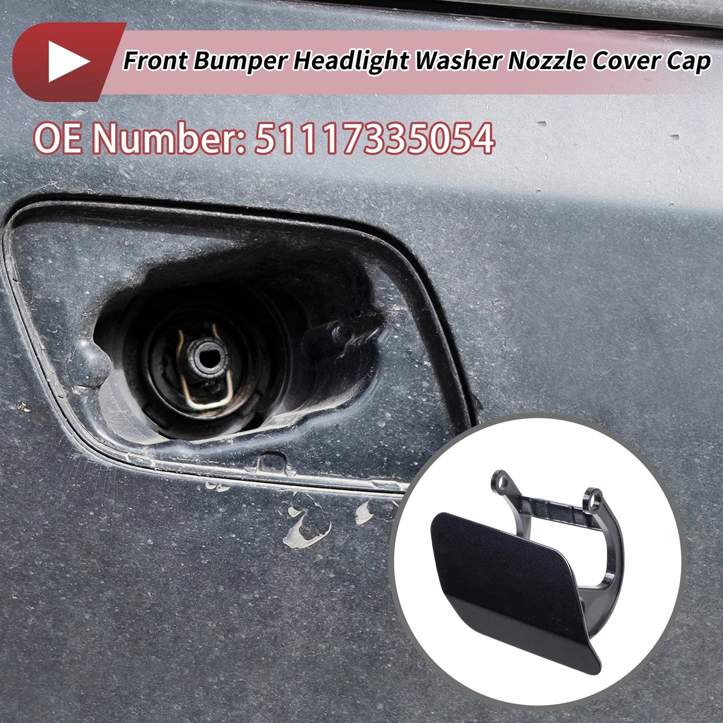 Front Right Washer Nozzle Cover for BMW 740i (2013-2015) Blue