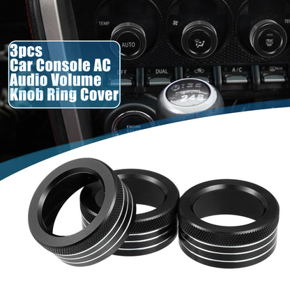 Car AC Audio Volume Knob Cover 3 x for Subaru BRZ Toyota 86 (2013–2021)