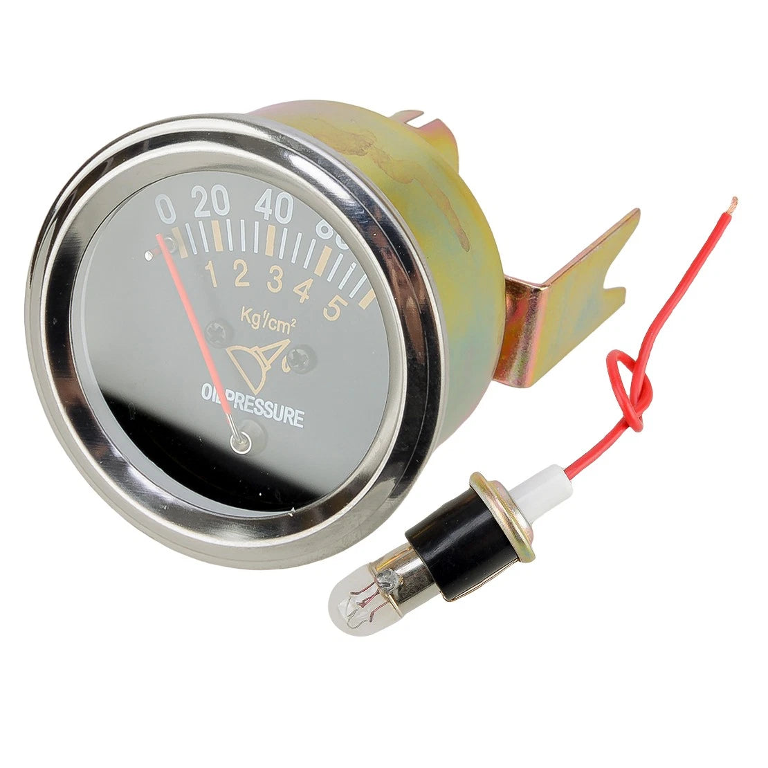 52mm Universal Mechanical Oil Pressure Gauge Meter 0-80 PSI for Skoda