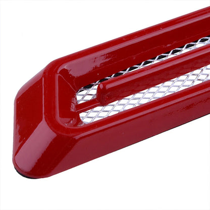 2 x Red Car Exterior Hood Air Flow Fender Side Vent Intakes for Universal Models