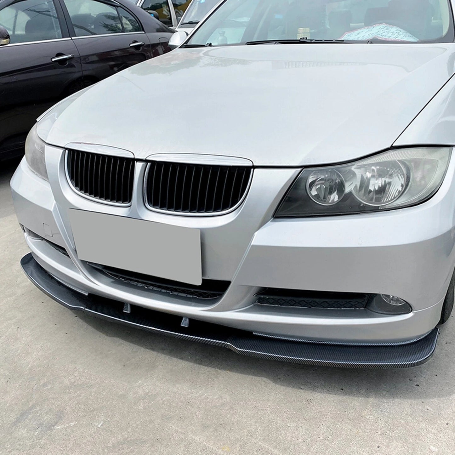 3 x Front Bumper Spoiler Lips for BMW 3 Series E90 E91 (2005-2008)