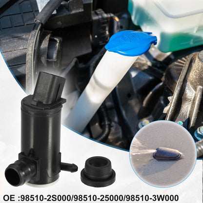 Windshield Washer Pump for Kia K900 (2015-2018) - 1 Pcs Black