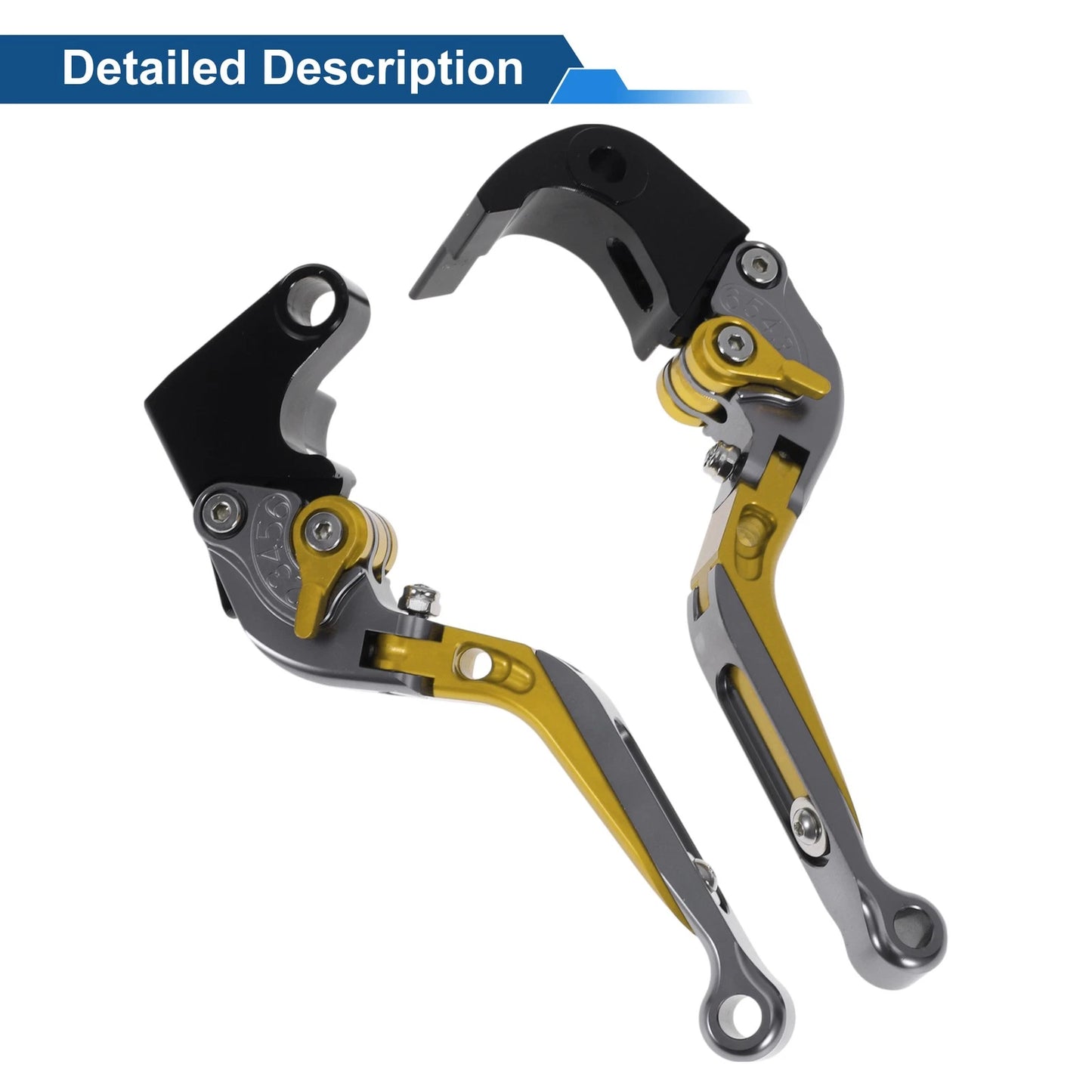 Adjustable Brake Clutch Levers for Honda CBR600RR (2003-2016) - Titanium Gold Tone