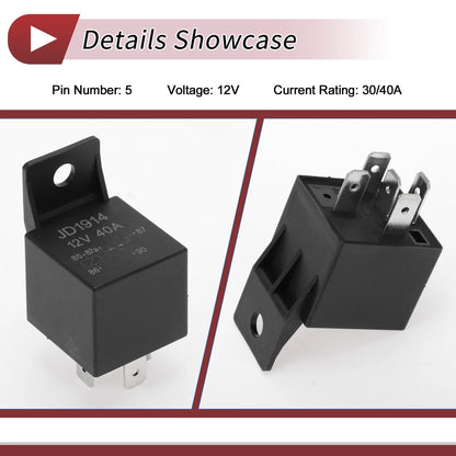 5-Pin 12V 30/40A Fog Light Relay for Porsche 928 (1978-1982 1987-1991)