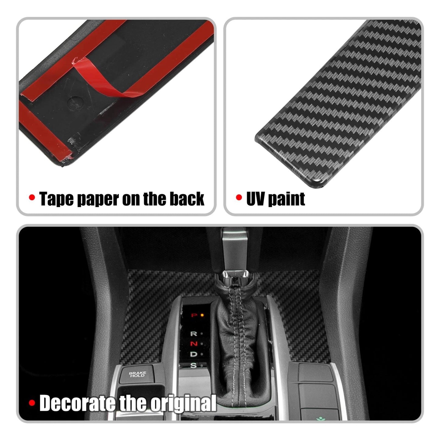 Gear Panel Trim Shift Box Cover Decal for Honda Civic (2016-2021)