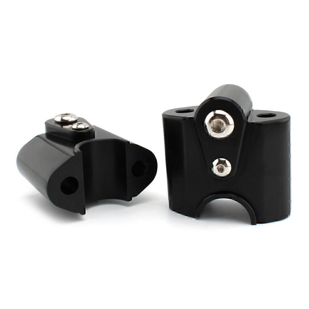 Black Handlebar Risers Lift Clamp Adapters for BMW R 18 Classic (2022-2023)