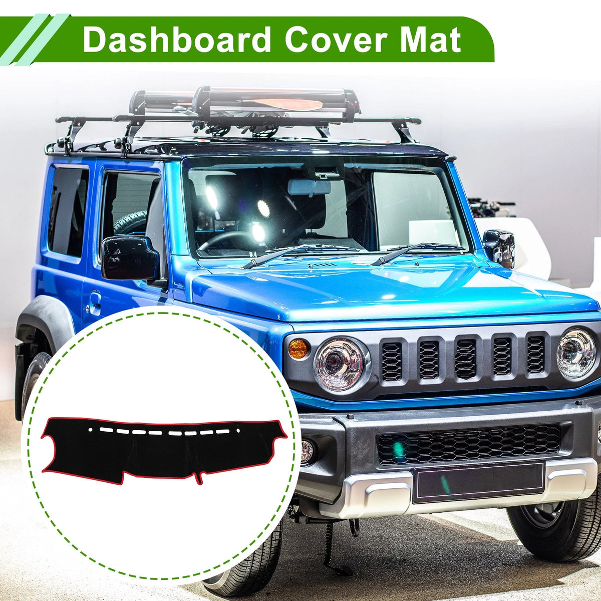 Dashboard Cover Black Red for Suzuki Jimny JB64 JB74 (2018-2023)