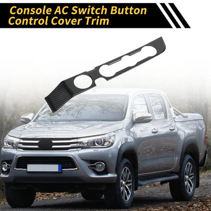 Carbon Fiber Pattern Console AC Switch Button Cover Trim for Toyota Tacoma (2016–2023)