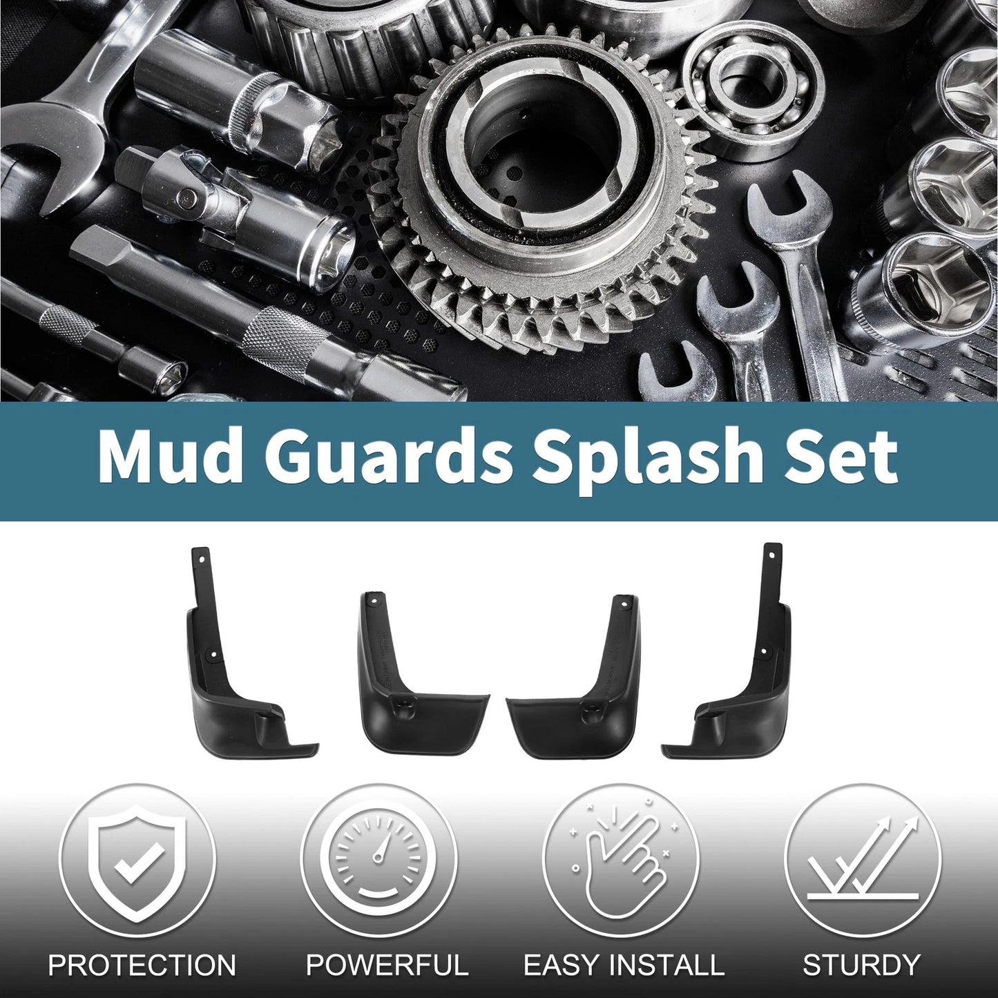 Mud Flaps Splash Guards 1 x Mud Guards for Toyota Ractis (2012–2018)