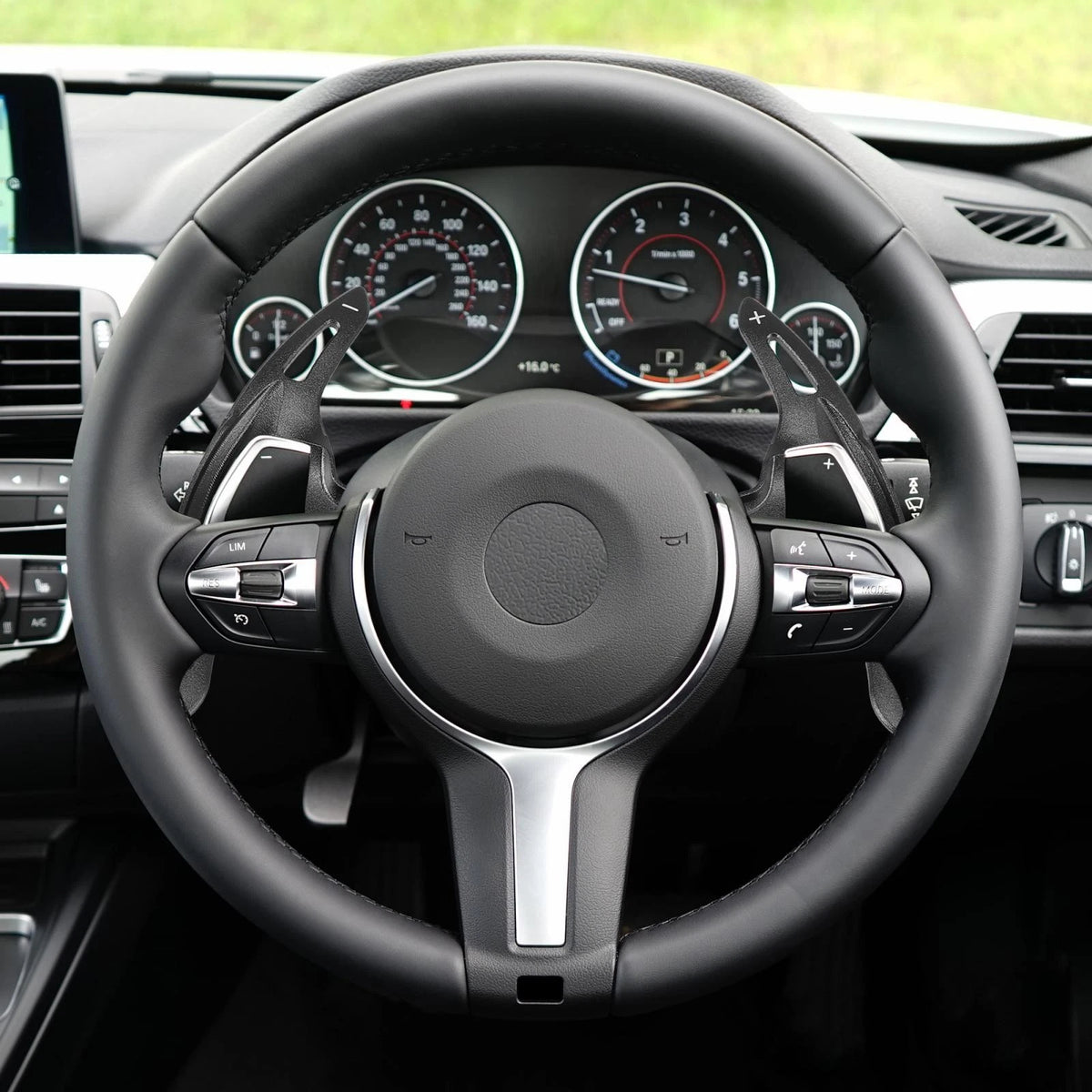 Black Steering Wheel Shift Paddle Shifter Covers for BMW 435i 220i (2014-2020)