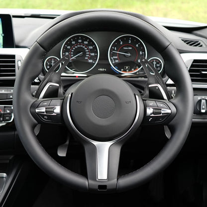 Black Steering Wheel Shift Paddle Shifter Covers for BMW 435i 220i (2014-2020)