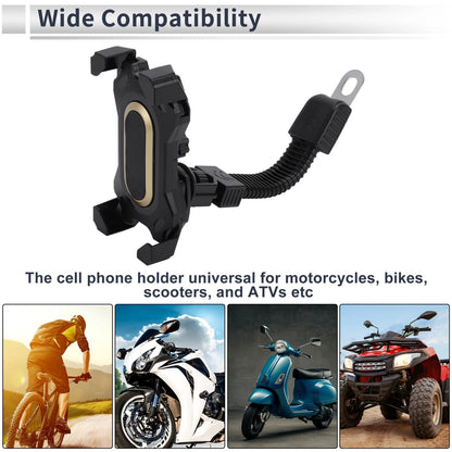 Phone Mount Holder for Rearview Mirror 4.7-7.2 Phones for Motorcycle
