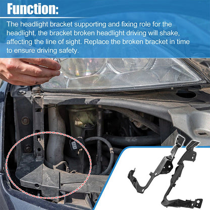Black Headlight Holder Mount Bracket for Honda Fit (2015-2017)