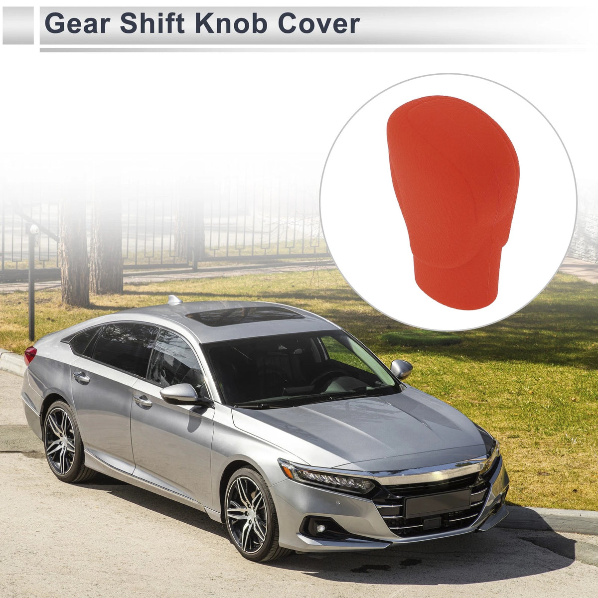 Red Silicone Gear Shift Knob Cover for Honda Accord (2018-2022)