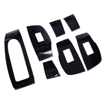 7PCS Black Ti Window Lift Switch Panel Trim for Mazda 3 (2019-2020)