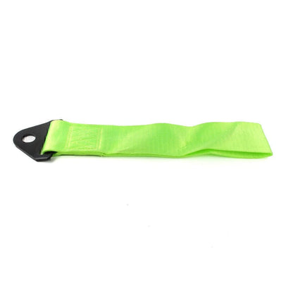 Racing Car Tow Strap for Front/Rear Bumper - Green (Fits Most Models)