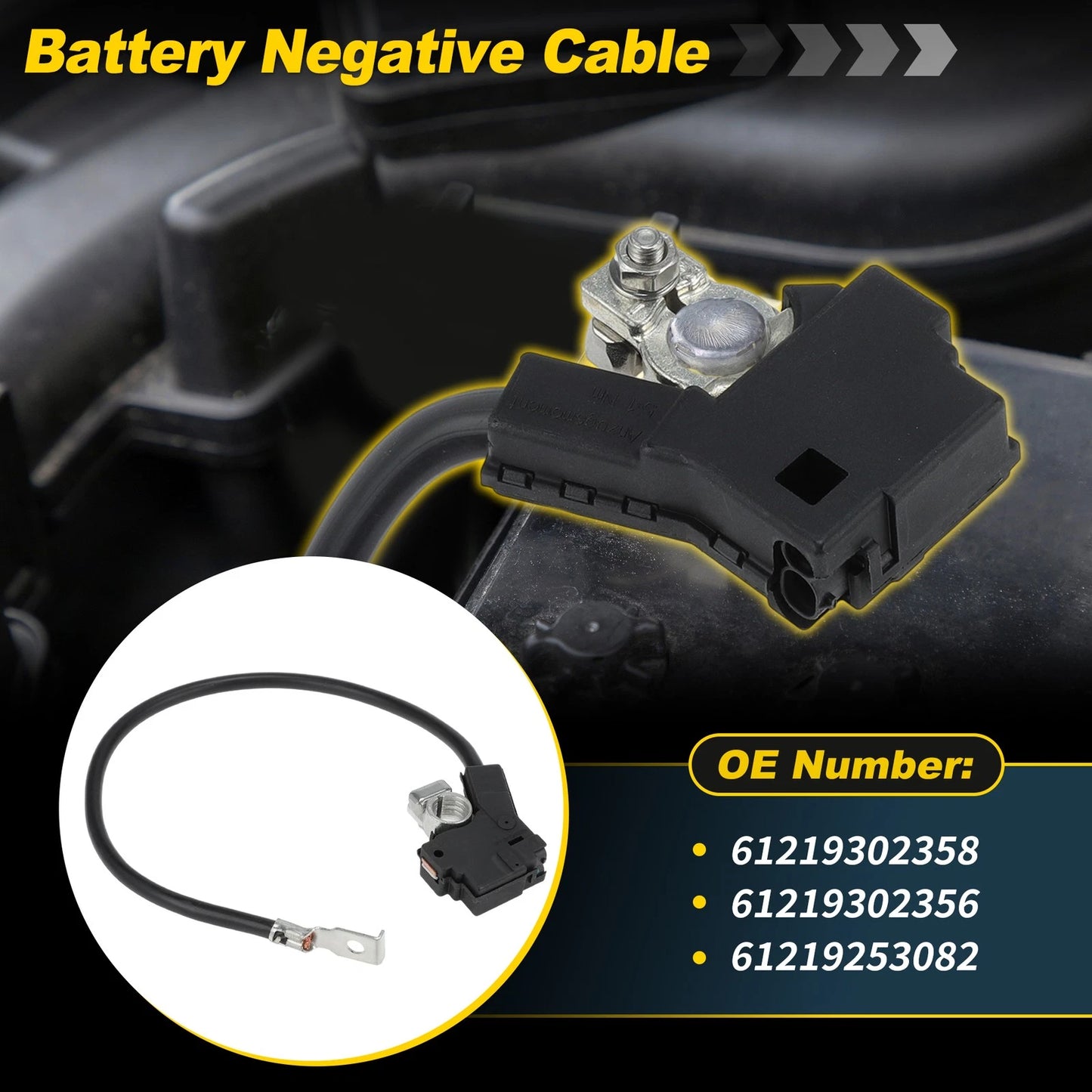 Battery Negative Cable for BMW X1 X3 X5 X6 F18 F01 F02 F07 F10 (2010-2023)