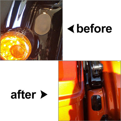 Antenna Hole Accent Filler Cover for Harley Road Street Glide FLHR FLHX Chrome