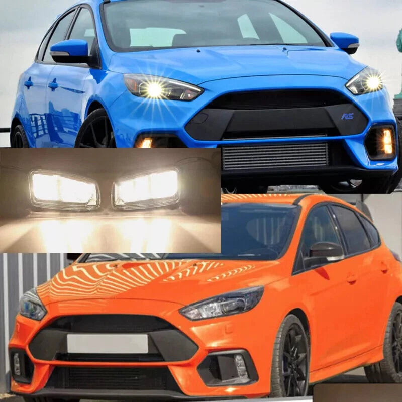Front Bumper Fog Light Driving Lamp Clear Lens for Ford Focus RS (2016-2018)