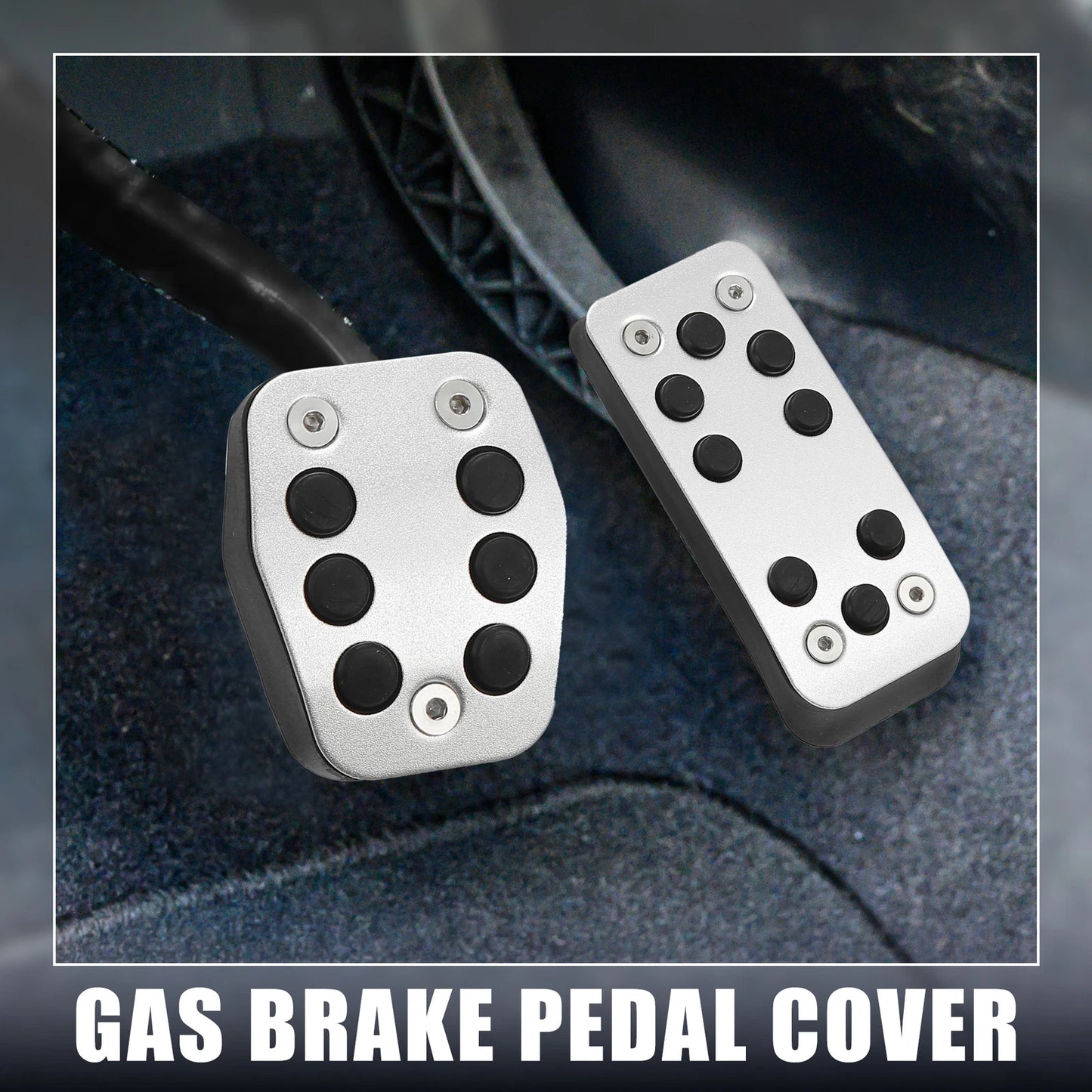 3 x Accelerator & Brake Pedal Covers for Ford Focus (2012-2018)