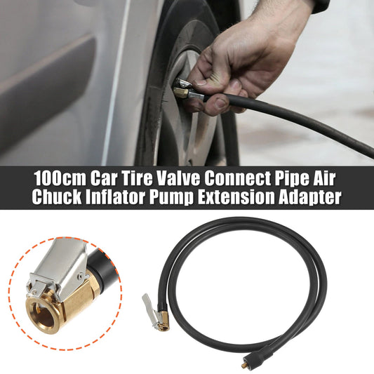 100cm 39.37" Tire Inflator Hose Air Chuck for Car Motorcycle
