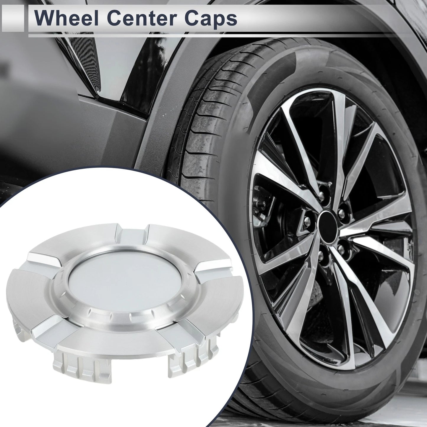 Wheel Center Caps for Chevrolet Silverado 1500 Silver-Tone Plastic (2007-2013)
