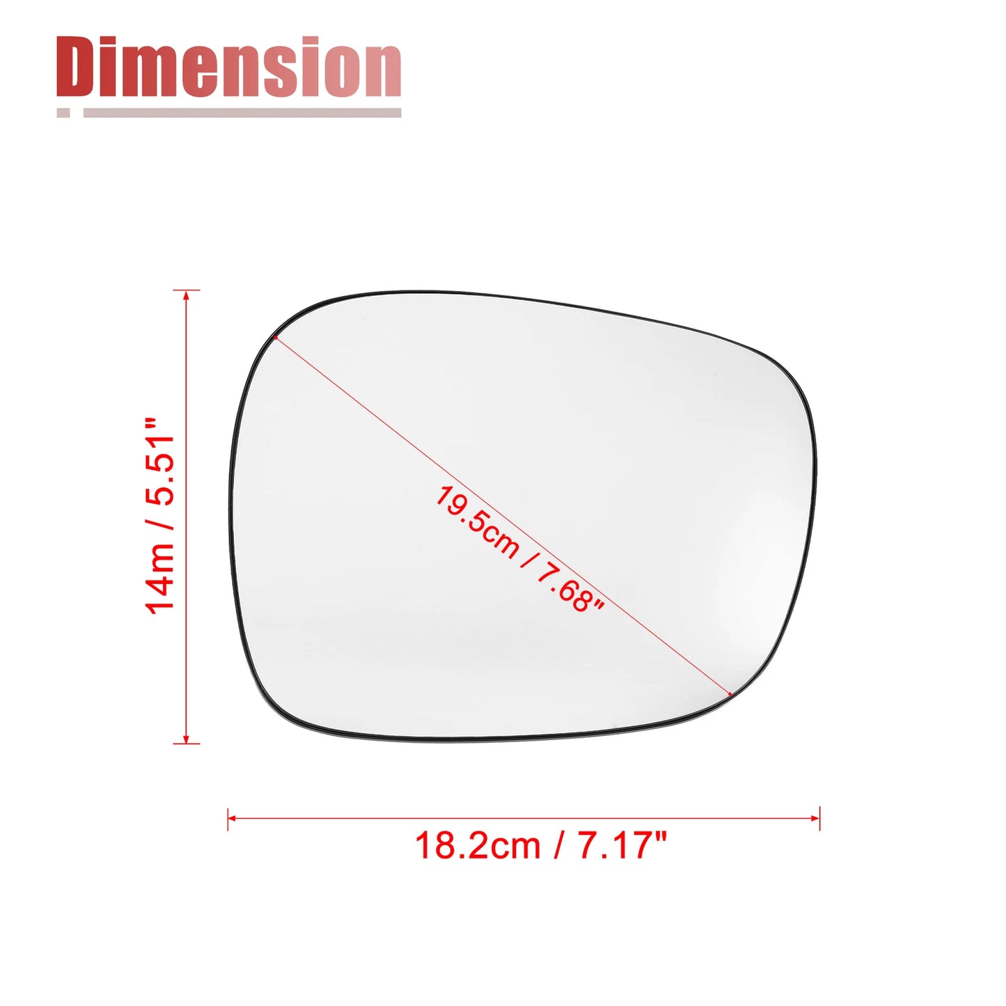 Heated Right Side Rearview Mirror Glass with Backing Plate for BMW X3 (2004-2010)