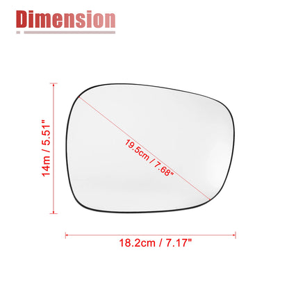Heated Right Side Rearview Mirror Glass with Backing Plate for BMW X3 (2004-2010)